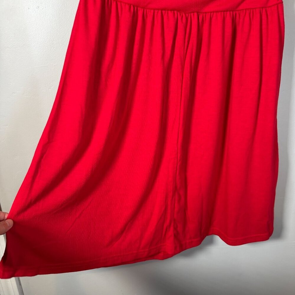 A-Line Mini Soft Jersey Skater Dollette Tomato Girl Balletcore Skirt MEDIUM Red - Picture 4 of 8